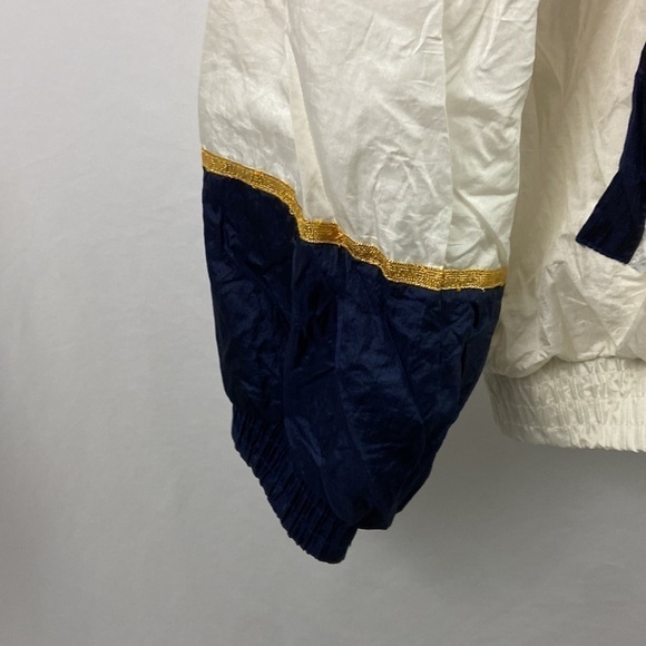 Vtg Slade White Blue Gold Sz L Windbreaker Jacket - Picture 4 of 8